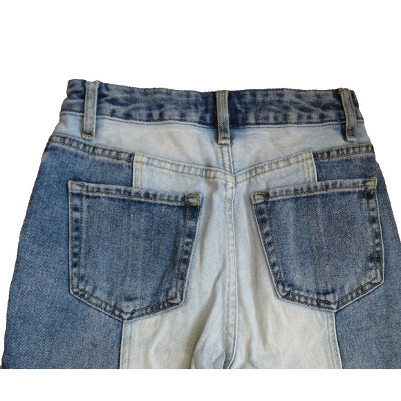 Pacsun 90's Boyfriend‎ Jeans Womens 24 Blue Color Block High Rise  24 x 32 - Picture 6 of 7